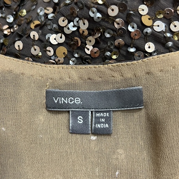 Vince Neutral Sequined Dress - Picture 3 of 3